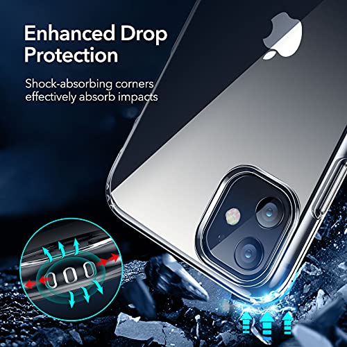 ESR Funda Compatible con iPhone 11(2019) 6,1”, Carcasa Antigolpes y Anti- Arañazos con Parachoques de TPU Suave Flexible, Compatible con Carga Inalambrica, Transparente