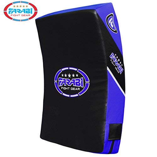 Farabi Thai Pad Kick Shield MMA Kickboxing Muay Thai Training Pad Arm Pad Strike Shield(Single Unit) (Blue Black)