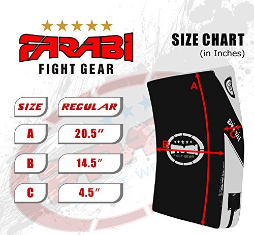 Farabi Thai Pad Kick Shield MMA Kickboxing Muay Thai Training Pad Arm Pad Strike Shield(Single Unit) (Blue Black)