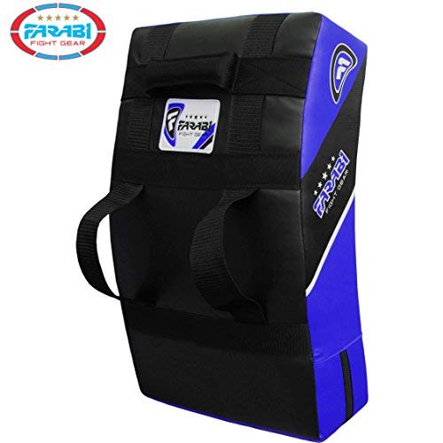 Farabi Thai Pad Kick Shield MMA Kickboxing Muay Thai Training Pad Arm Pad Strike Shield(Single Unit) (Blue Black)