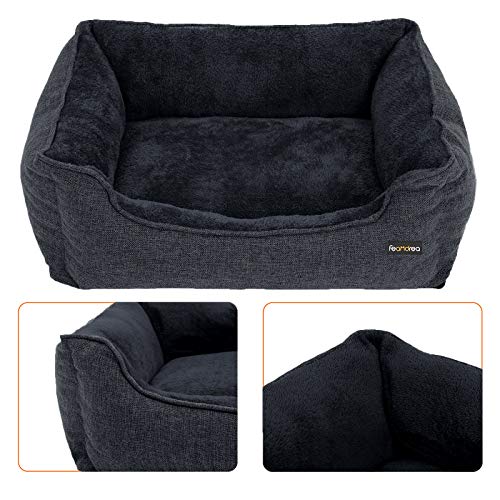 FEANDREA Cama para Perros, 70 x 55 x 21 cm, Gris Oscuro PGW010G01