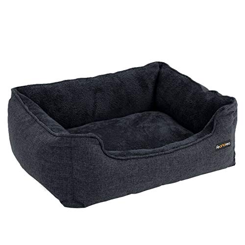 FEANDREA Cama para Perros, 70 x 55 x 21 cm, Gris Oscuro PGW010G01