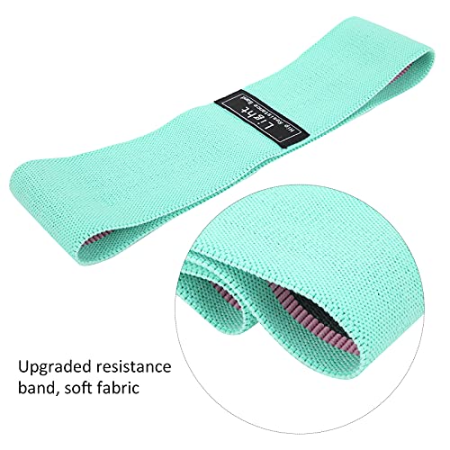 FECAMOS Bandas de Entrenamiento de Gimnasia de Yoga, Banda de Resistencia de Fitness de Tela Suave Suave y Plegable para Deporte para Interior(Mint Green)