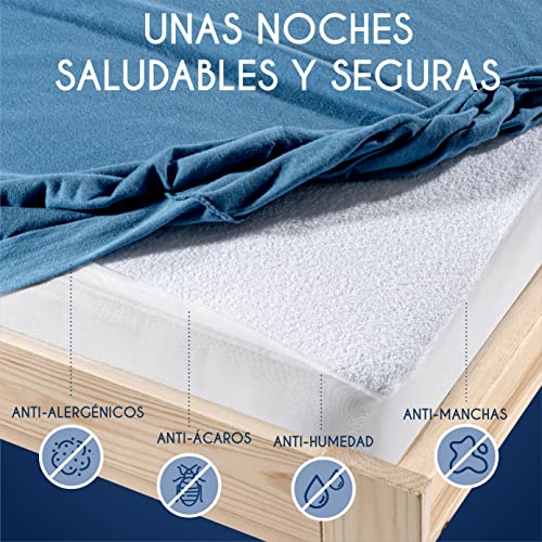 Funda Colchon Cuna 70 x 140 cm Impermeable - Dreamzie - Protector Colchon Oeko-Tex® Hipoalergénico, Anti-Bacteriano, Anti-Acaros - Made in EU