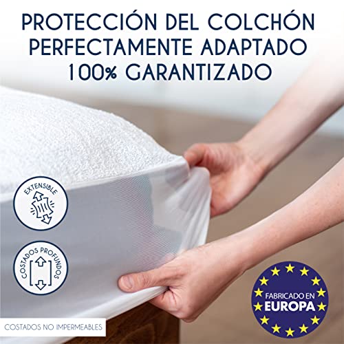 Funda Colchon Cuna 70 x 140 cm Impermeable - Dreamzie - Protector Colchon Oeko-Tex® Hipoalergénico, Anti-Bacteriano, Anti-Acaros - Made in EU