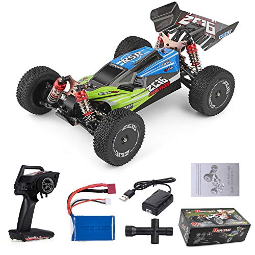 Goolsky Wltoys XKS 144001 RC Coche 60km / h Alta Velocidad 1/14 2.4GHz RC Buggy 4WD Racing Off-Road Drift Coche RTR (Verde)