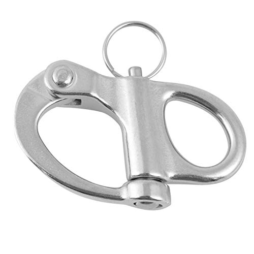 Grillete Fijo de Aparejo para Barcos, liberación rápida de Acero Inoxidable para Barcos con Anillos Redondos para Herramienta Fija para Barcos(10 * 35mm)