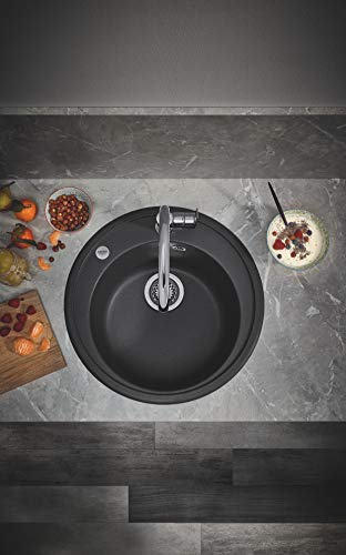 Grohe BauLoop - Grifo mezclador de cocina, monomando para instalación en un solo agujero. Caño alto giratorio en un ángulo de 360° (Ref. 31368000)