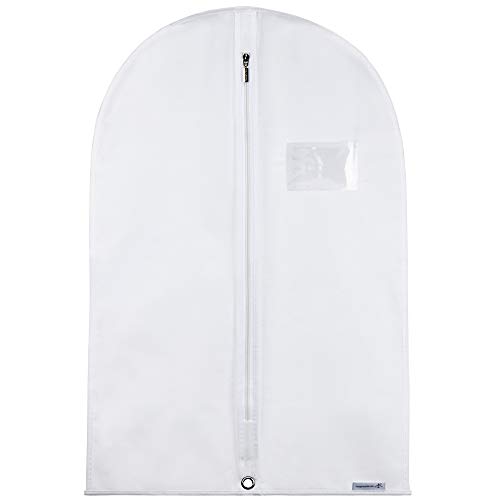 Hangerworld Funda para Ropa de Niños 76cm Transpirable Blanco Protege del Polvo y Polillas Cremallera