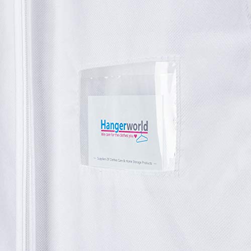 Hangerworld Funda para Ropa de Niños 76cm Transpirable Blanco Protege del Polvo y Polillas Cremallera