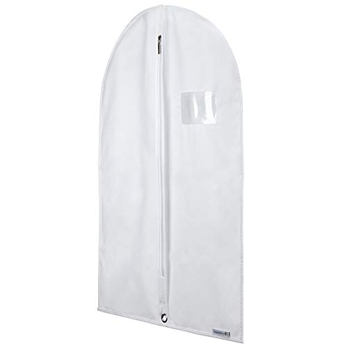 Hangerworld Funda para Ropa de Niños 76cm Transpirable Blanco Protege del Polvo y Polillas Cremallera