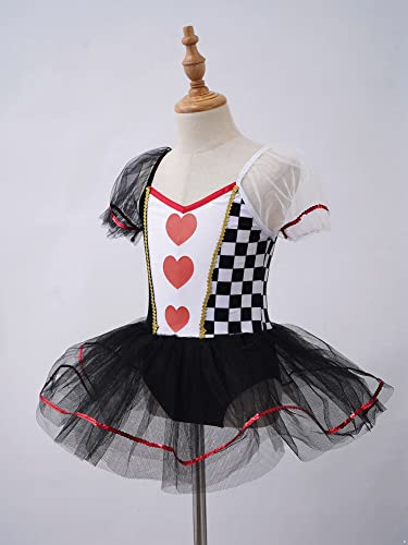 IEFIEL Vestido de Danza Ballet Niña para Fiesta Carnaval Maillot Tutú Princesa de Patinaje Artistico Vestido Lentejuelas de Danza Moderna W Negro 7-8 años