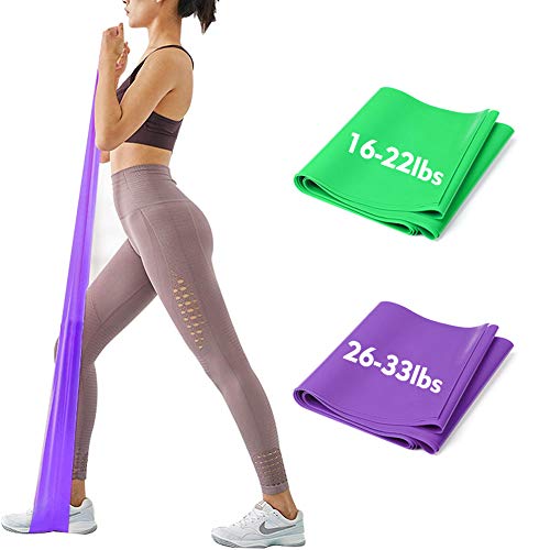 iMoebel Theraband - Juego de 2 bandas de gimnasia (8-10 kg/12-15 kg, extra largas, 1,5/1,8 m, para yoga, pilates, crossfit, rehabilitación