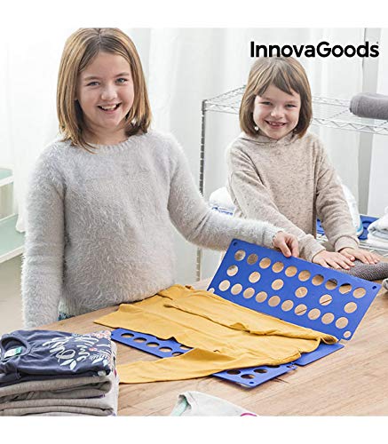 InnovaGoods Doblador de Ropa Infantil, PP, Azul, 40x16x1 cm