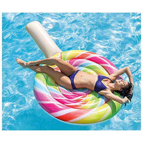 Intex 58753EU - Colchoneta hinchable Piruleta de colores 135 x 208 cm