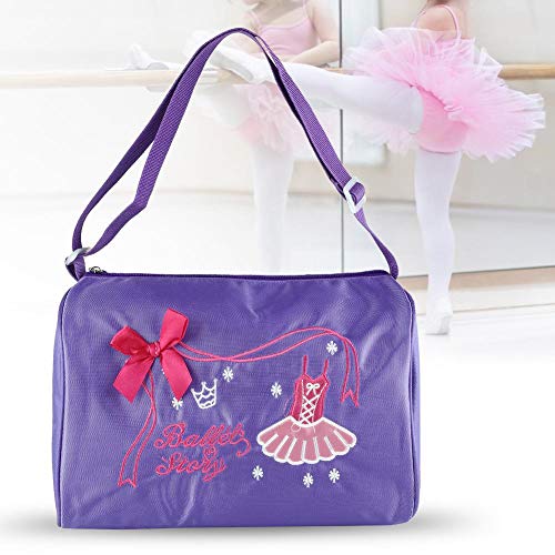 Keenso Bolso Lindo de la Danza niñas, Bolso Bordado de la Mochila del Bolso de la natación del Ballet de la Danza(Púrpura)