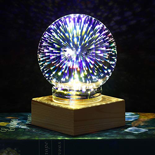 LaDicha Stem Actualización De La Bola De Plasma De La Esfera De La Luz De Cristal Magic Crystal Desk Lámpara Globe Laptop Decor