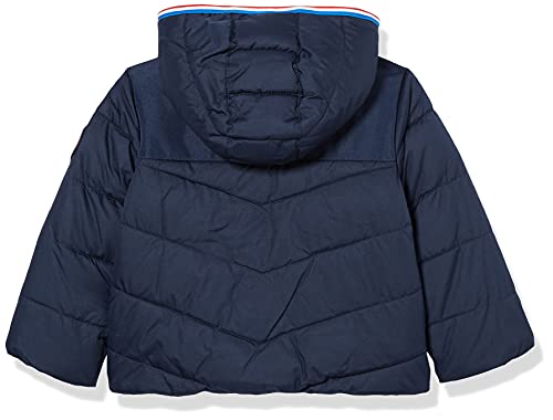 Levi's kids LVN-Puffer de Medios Mixtos Chaqueta, Azul a Cuadros, 6 Meses para Bebés