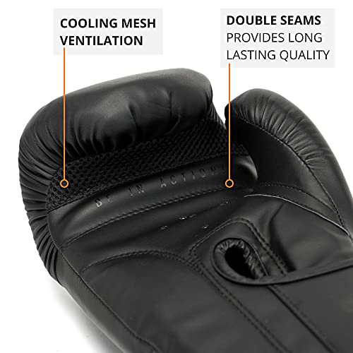 MADGON Guantes de Boxeo Hechos del Mejor Material para Larga Durabilidad – Guantes de Kick Boxing, Guantes de Artes Marciales, Guantes MMA y Sparring - Óptima Absorción de Impactos – Bolsa Incluida