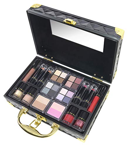 Maletín de Maquillaje Rock Fashion Train Case - The Color Workshop - Un Kit de Maquillaje Profesional Completo en un Maletín Fashion para Llevar Siempre Contigo