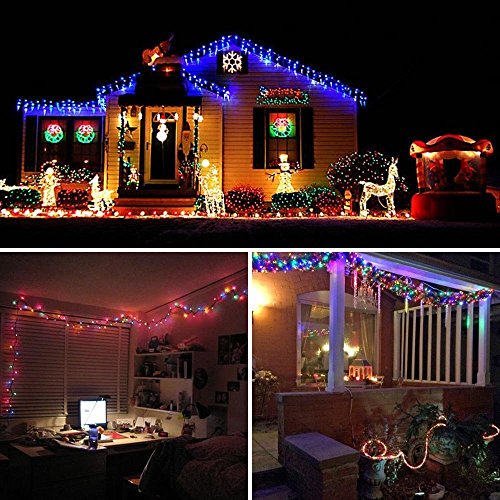 Manguera de Luces Solar Exterior,KINGCOO Impermeable 12M 100LED Luces de Cadena Solar Tubo Alambre de Cobre Guirnaldas Luminosas para Navidad Bodas Patio Jardines Iluminación (Multicolor)