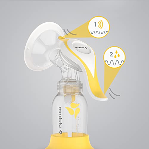 Medela Extractor de leche manual Harmony - Diseño suizo compacto con embudos PersonalFit Flex y tecnología Medela 2-Phase Expression