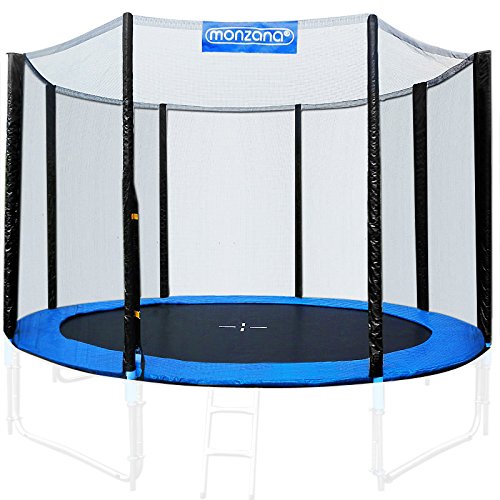 Monzana Red de Seguridad Ø183cm para Cama elástica trampolín Redondo Red con Cierre por Cremallera y Clips