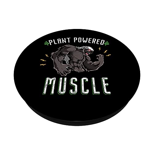 Músculos con plantas Miel Tejón Powerlifter Entrenamiento Vegano PopSockets PopGrip Intercambiable