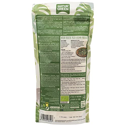 NaturGreen | Proteína de Guisante BIO 100% Vegano | Concentrado de proteína ecológica | Superalimento | Texturizado | Contiene 250 g