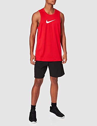 NIKE M Nk Dry Top SL Crossover BB Sleeveless, Hombre, University Red/White, L