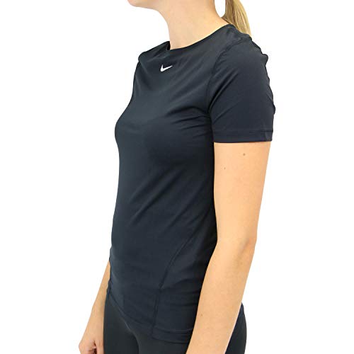 NIKE Pro Camiseta, Mujer, Negro (Black/White), S