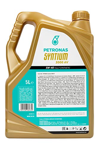 PETRONAS PET5405 ACEITE DE MOTOR SYNTIUM 3000 AV 5 Litros, Multicolor, 5W40 5L