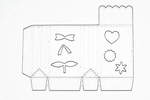 Plantilla de troquelado: caja con adornos, compatible con BigShot, apto para todo tipo de máquinas de troquelado.