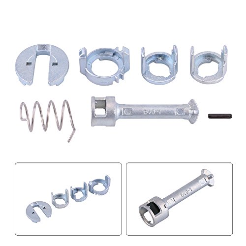 Qiilu Piezas de recambio del kit de reparación del cilindro de cerradura de puerta derecha izquierda derecha para BMW E46 3 Series 1998-2005