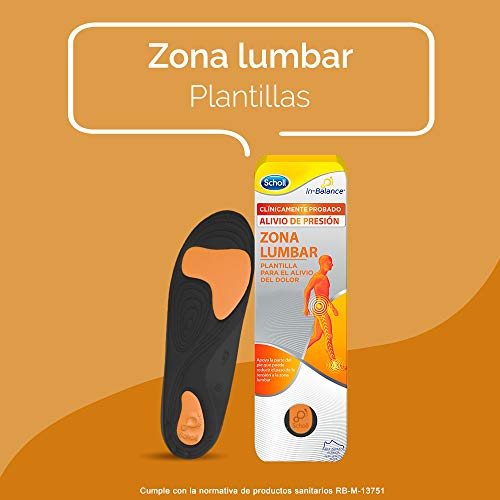 Scholl Plantilla In-Balance para el alivio del dolor en la zona lumbar, 1 par, talla L (42.5 - 45)