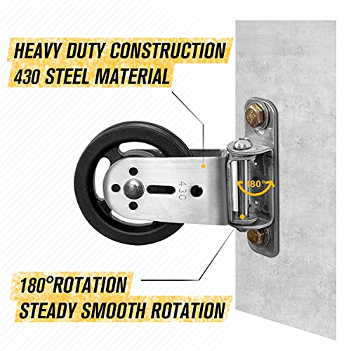 SevnElk 88mm Poleas Gimnasio Aluminio,Apto para Paredes y techos, Accesorios de polea de Cable de Gimnasio,para Gimnasio en casa