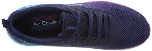 Skechers Ultra Groove, Zapatillas Mujer, Azul (Navy Multi Knit Mesh/Multi Trim), 36 EU