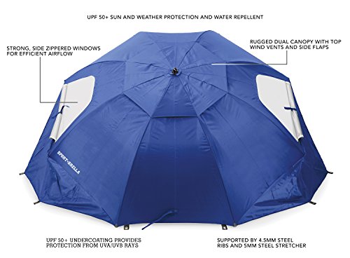 SKLZ SportBrella Blue - Sombrilla para todas las estaciones de acampada y senderismo