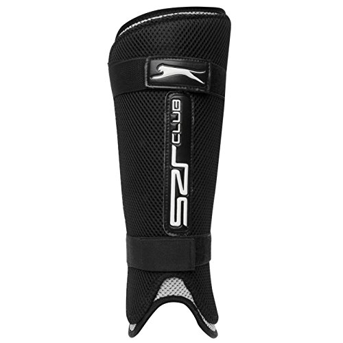 Slazenger Hombre Club Hockey Espinilleras Negro/Blanco S