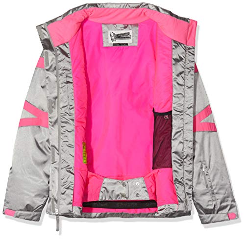 SPYDER Podium Chaqueta De Esquí, Niñas, Silver, 14