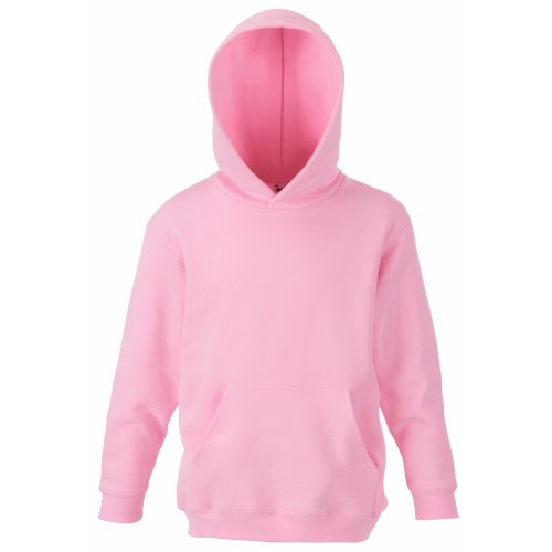 Sudadera con capucha para niños (unisex), de la marca Fruit of the Loom Rosa rosa claro 14 años