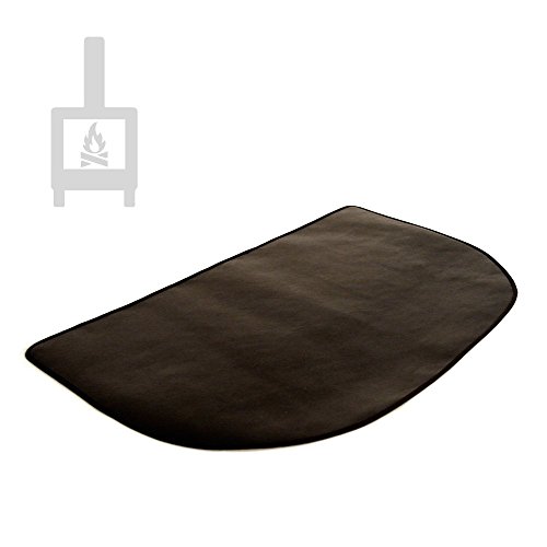 TEXFIRE - Alfombra ignífuga semicircular Multicapa, protector de suelo para estufa y chimenea (80x50cm)