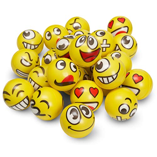 THE TWIDDLERS - 24 Pelotas Antiestrés para Niños y Adultos de Emoji Squeeze