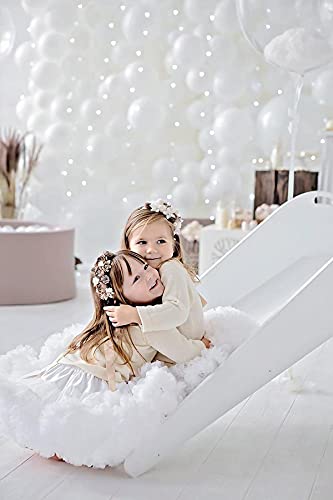 Tipkits Falda de baile para niña, falda corta de tutú, falda, vestido de princesa, vestido de fiesta, ceremonia o fiesta blanco 7-8 Años