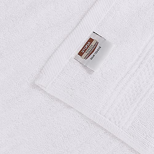 Utopia Towels - Juego de Toallas; 2 Toallas de baño, 2 Toallas de Mano y 4 toallitas - 100% Algodón (Blanco)