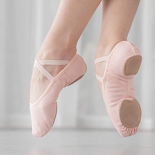 VCIXXVCE Zapatillas de Ballet para Niñas/Niños Pequeños/Mujeres Zapatillas de Ballet de Lona Elástica,Rosa, EU 37