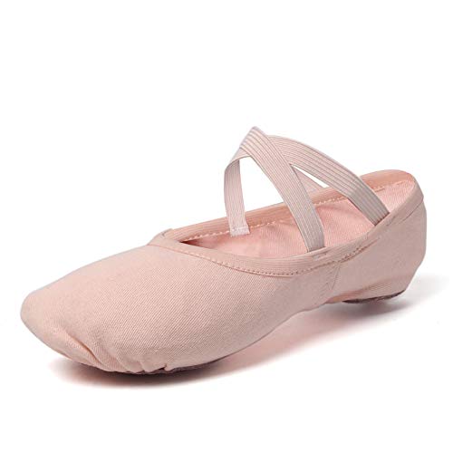 VCIXXVCE Zapatillas de Ballet para Niñas/Niños Pequeños/Mujeres Zapatillas de Ballet de Lona Elástica,Rosa, EU 37