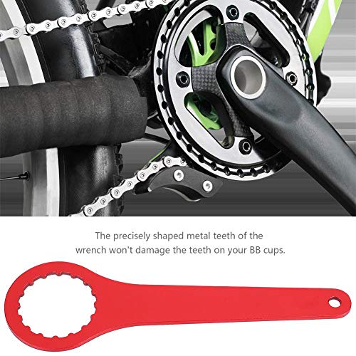 VGEBY1 Llave de pedalier de Bicicleta, Llave de cigüeñal de Bicicleta Profesional para Herramienta BB Ciclismo Llave de pedalier de pedalera (Rojo)