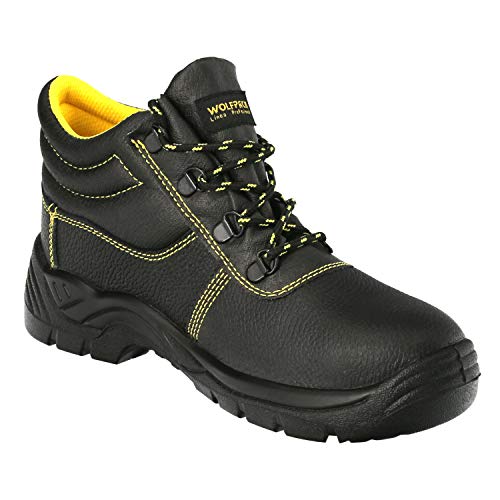 WOLFPACK LINEA PROFESIONAL 15018240 S3 Piel Negra Wolfpack Nº 44 Vestuario Laboral,Calzado Seguridad, Botas Trabajo