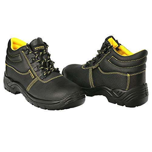 WOLFPACK LINEA PROFESIONAL 15018240 S3 Piel Negra Wolfpack Nº 44 Vestuario Laboral,Calzado Seguridad, Botas Trabajo